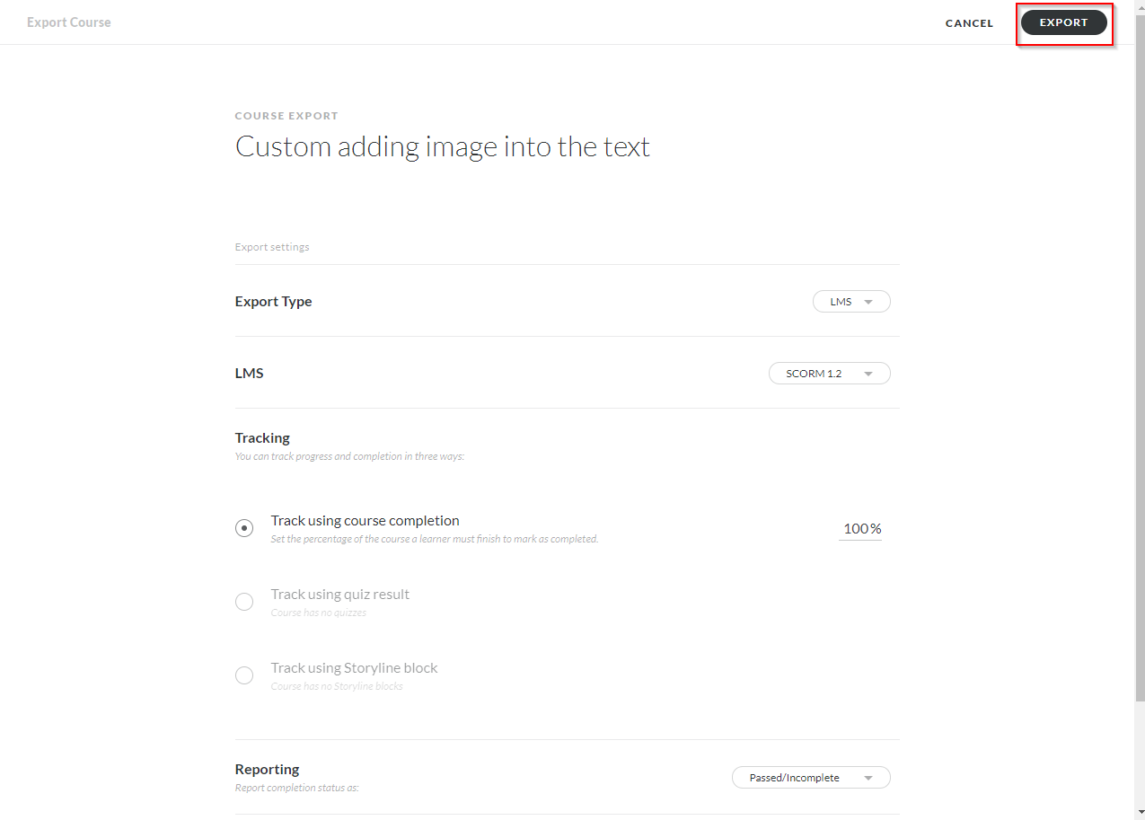 adding custom image into the text - articulate rise 05