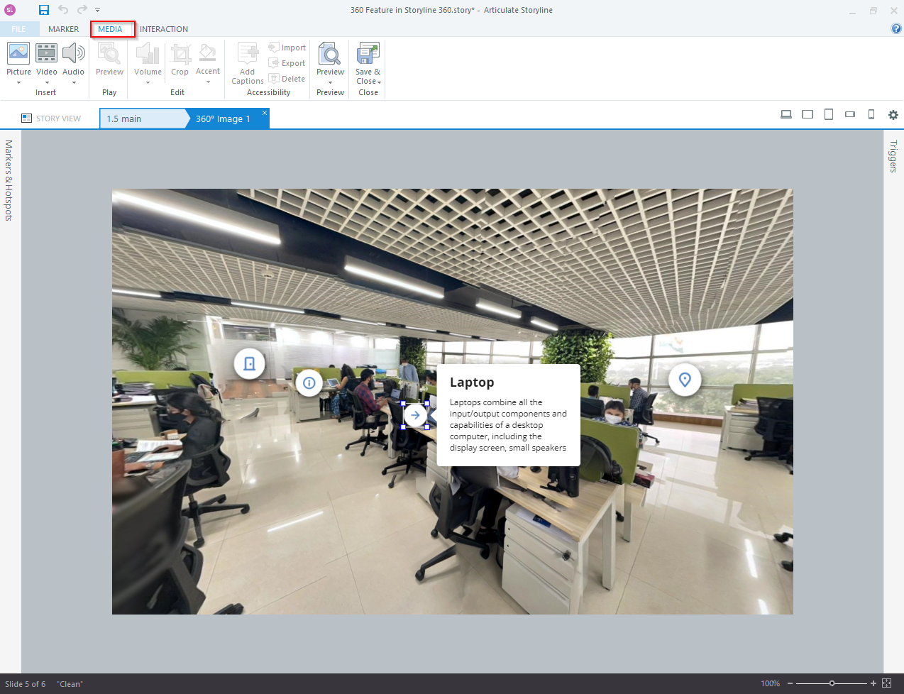 Adding 360 images in Articulate Storyline 360 10