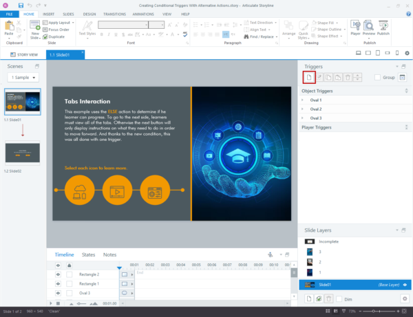 Conditional Triggers with Alternate Actions in Storyline 360