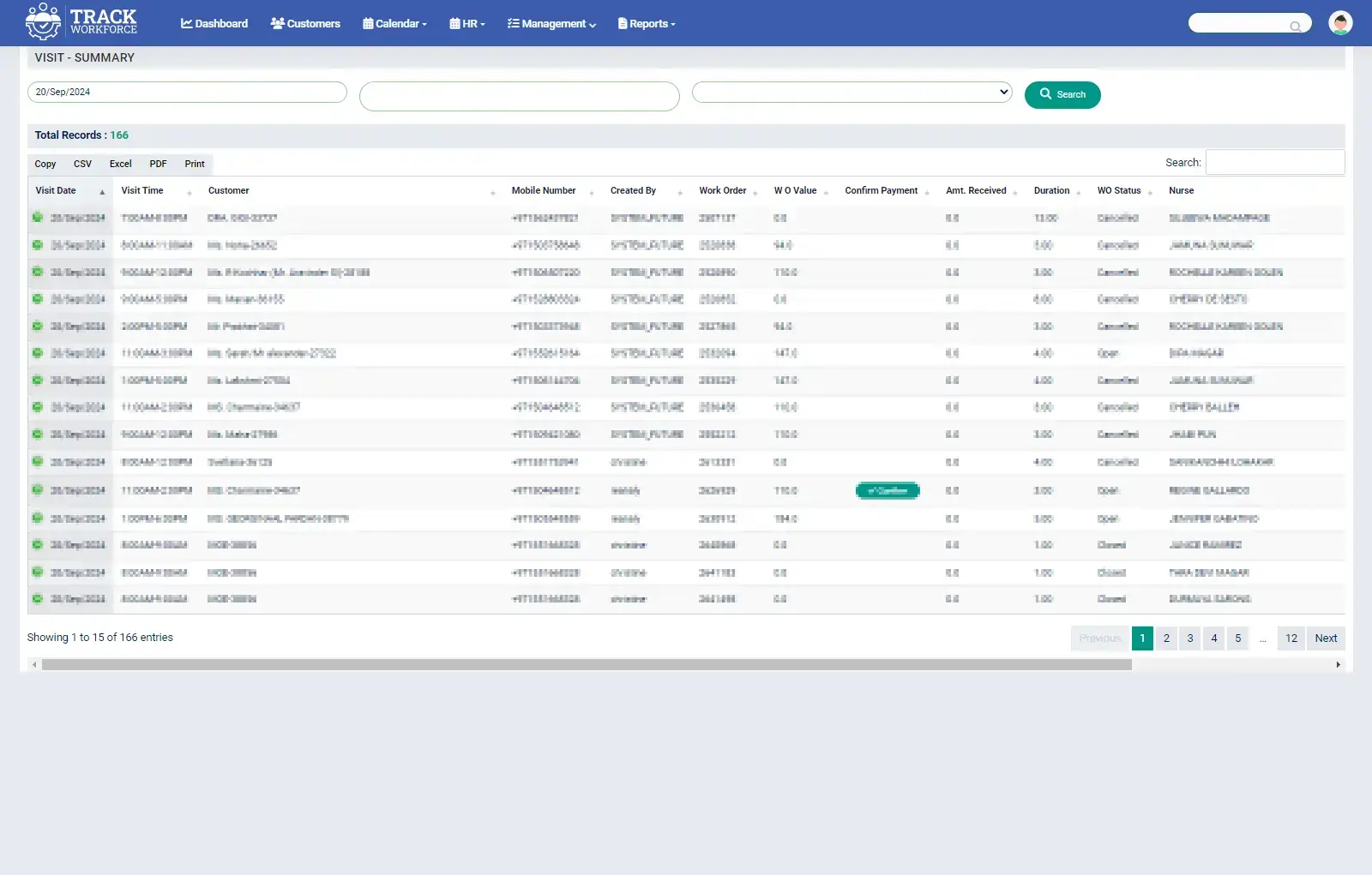 TrackWFM-Detailed Reports